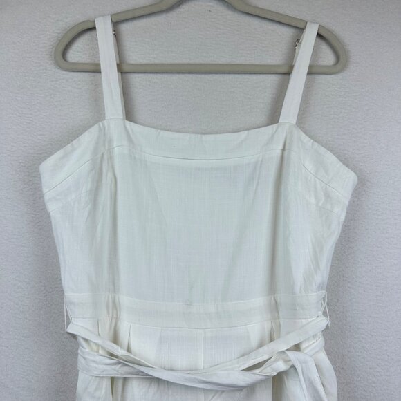 Lulus Ivory Jumpsuit Womens XL White Lagenlook Coastal Beachy Overalls Relaxed - Picture 3 of 15